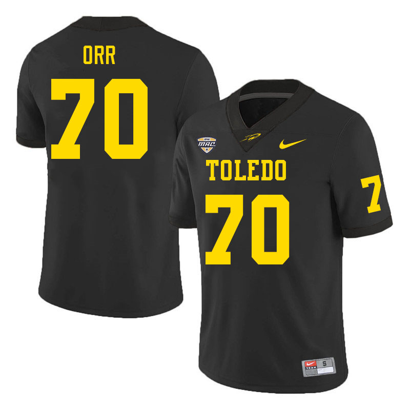 Toledo Rockets #70 Rod Orr College Football Jerseys Stitched Sale-Black